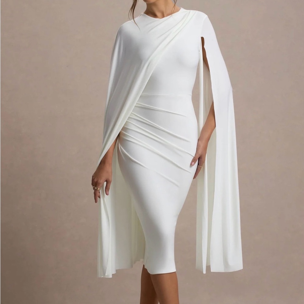 Club London - Marysol Cape Midi Dress
